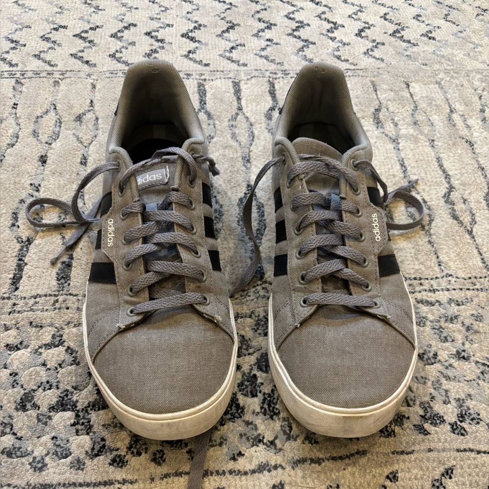 Adidas Daily 3.0 Mens Grey and Black Sneakers